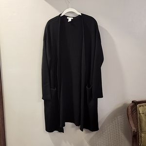 EUC H&M Thick Knit Open Front Cardigan - Black (Large)